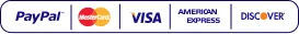 Payment logos: PayPal, Mastercard, Visa, American Express and Discover